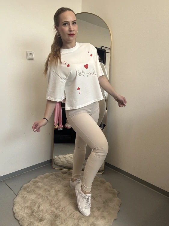 Dámské tričko Lucky Girl – bílé