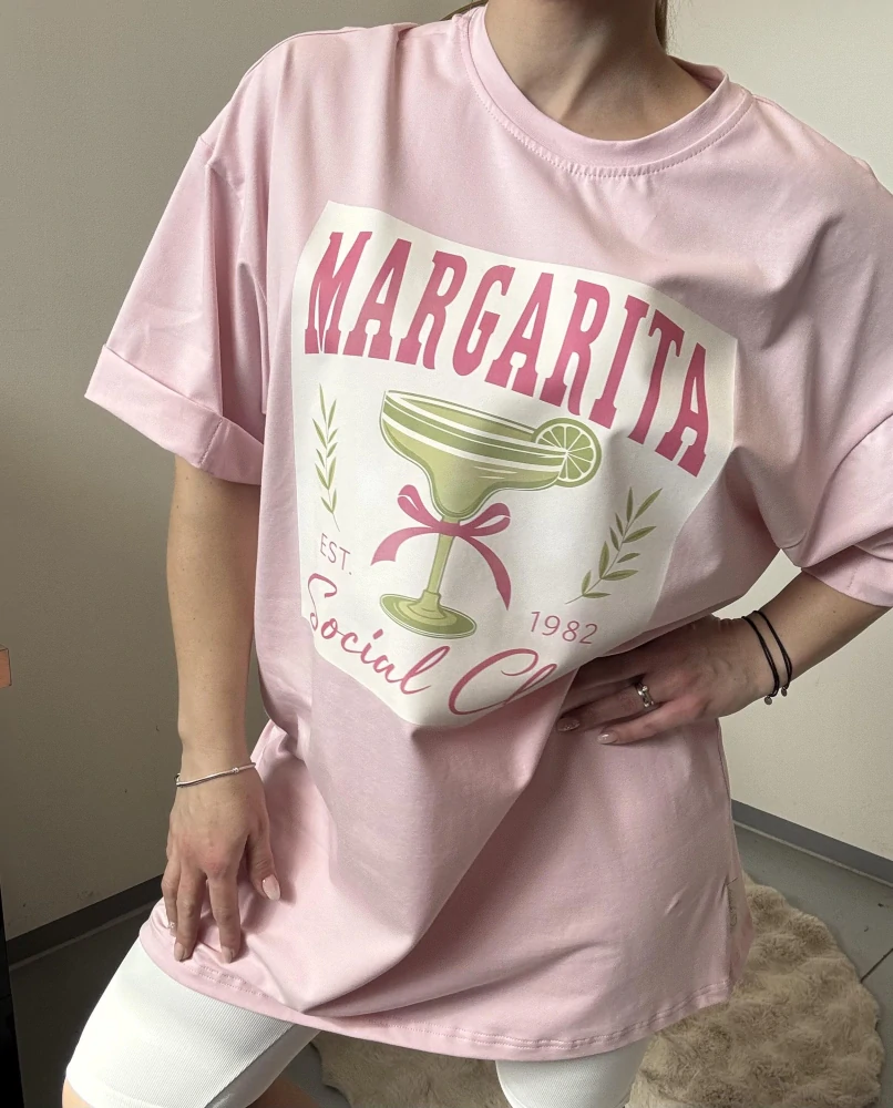 Dámské tričko-šaty Margarita – růžové