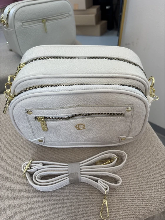 Béžová crossbody kabelka Rovicky 2v1 s odepínací přední částí