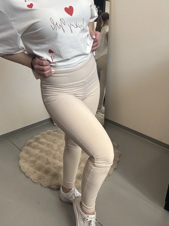 Dámské push-up legíny – béžové