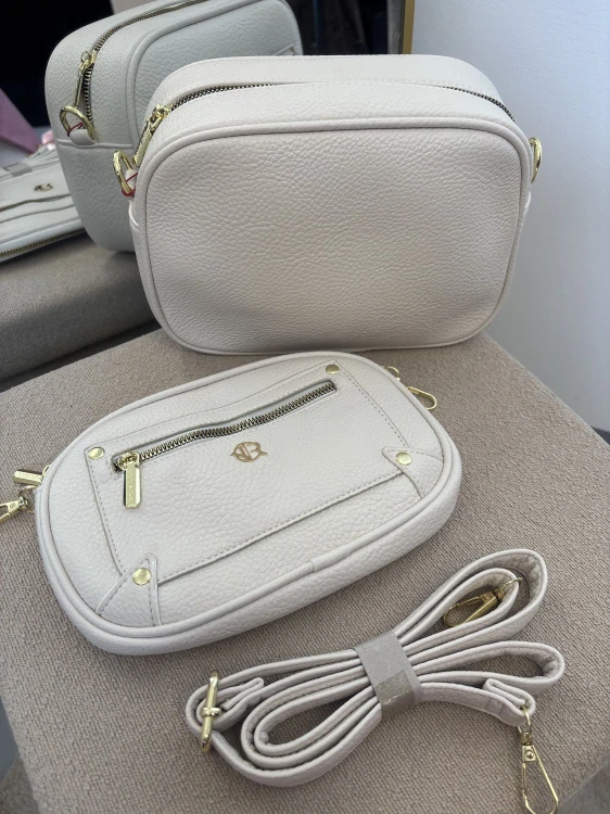 Béžová crossbody kabelka Rovicky 2v1 s odepínací přední částí