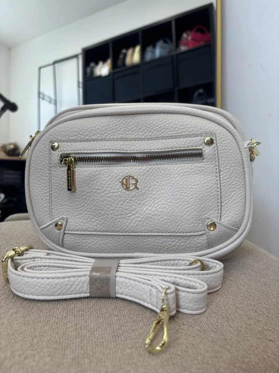 Béžová crossbody kabelka Rovicky 2v1 s odepínací přední částí
