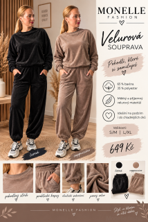 Velurová souprava – mikina a tepláky